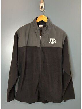NWT Men's Large NCAA Texas A&M Aggies Gray Fleece Full Zip Jacket MSRP $50